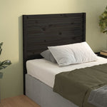 ZNTS Bed Headboard Black 81x4x100 cm Solid Wood Pine 818999