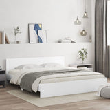 ZNTS Bed Frame without Mattress White 160x200 cm 3207469