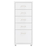 ZNTS Mobile File Cabinet White 28x41x69 cm Metal 335913