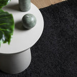 ZNTS Shaggy Rug PAMPLONA High Pile Modern Black 140x200 cm 375279