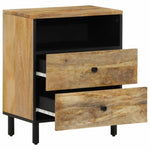 ZNTS Bedside Cabinet 50x33x60 cm Solid Wood Mango 356901