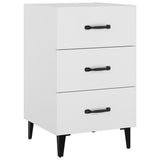 ZNTS Bedside Cabinet White 40x40x66 cm Engineered Wood 812087