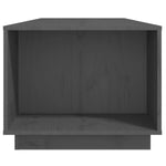ZNTS Coffee Table Grey 110x50x40 cm Solid Wood Pine 814431