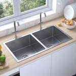 ZNTS Handmade Kitchen Sink Stainless Steel 51522
