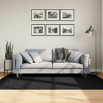 ZNTS Shaggy Rug PAMPLONA High Pile Modern Black 140x200 cm 375279