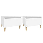 ZNTS Side Tables 2 pcs White 50x46x35 cm Engineered Wood 819501