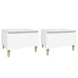 ZNTS Side Tables 2 pcs White 50x46x35 cm Engineered Wood 819501