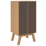 ZNTS Bedside Cabinet OLDEN Grey and Brown Solid Wood Pine 358586