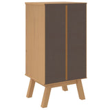 ZNTS Bedside Cabinet OLDEN Grey and Brown Solid Wood Pine 358586