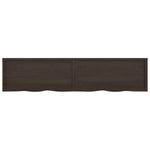 ZNTS Wall Shelf Dark Brown 220x50x cm Treated Solid Wood Oak 363857