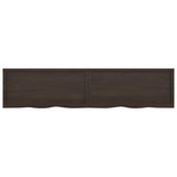 ZNTS Wall Shelf Dark Brown 220x50x cm Treated Solid Wood Oak 363857