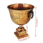 ZNTS Trophy Cup Champagne Cooler Copper Brown 243498