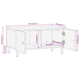 ZNTS Coffee Table 80x50x40 cm Solid Wood Mango 356896