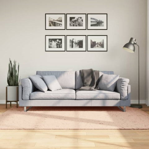 ZNTS Rug HUARTE Short Pile Soft and Washable Blush 140x200 cm 375153