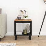 ZNTS Side Table 40x31x46 cm Solid Wood Acacia&Engineered Wood 350645