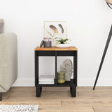 ZNTS Side Table 40x31x46 cm Solid Wood Acacia&Engineered Wood 350645