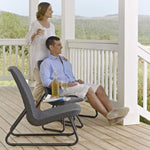 ZNTS Keter Patio Furniture Set 3 Pieces Rio Graphite 405984