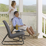 ZNTS Keter Patio Furniture Set 3 Pieces Rio Graphite 405984