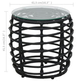 ZNTS 3 Piece Bistro Set Poly Rattan Black 48585