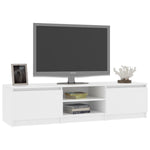 ZNTS TV Cabinet White 140x40x35.5 cm Engineered Wood 800648