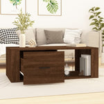 ZNTS Coffee Table Brown Oak 100x50.5x35 cm Engineered Wood 816543