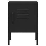 ZNTS Nightstand Black 35x35x51 cm Steel 336214