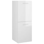 ZNTS Bathroom Furniture Set High Gloss White Engineered Wood 3071024