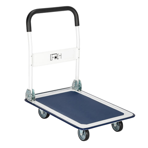 ZNTS Platform Truck 150KG Load-bearing Blue and White 22556242