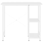 ZNTS Computer Desk White 80x40x72 cm MDF and Metal 20555