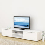 Match TV Unit 2 Drawers 2 Shelf in White High Gloss 71170189UUUU