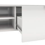 Match TV Unit 2 Drawers 2 Shelf in White High Gloss 71170189UUUU