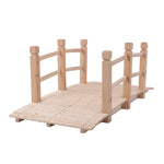 ZNTS Arch Bridge Small Wooden Bridge Courtyard Outdoor Anticorrosive Wood Landscape Bridge Burlywood 47676118