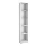 Basic Tall Narrow Bookcase in White 7187177549