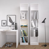 Basic Tall Narrow Bookcase in White 7187177549