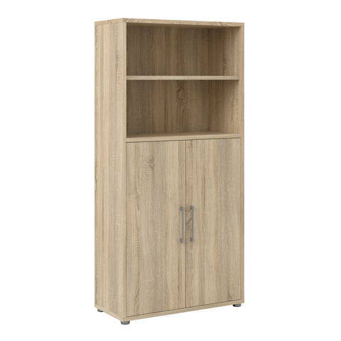 Prima Bookcase 3 Shelves with 2 Doors in Oak 7208042031AK