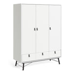 Ry Wardrobe 3 doors + 3 drawers in Matt White 72186011GOGO
