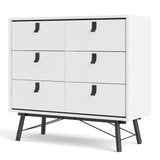 Ry Double chest of drawers 6 drawers in Matt White 72186013GOGO