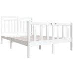 ZNTS 3100959 Bed Frame without Mattress White Solid Wood 140x200 cm