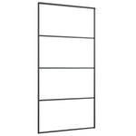 ZNTS Sliding Door Aluminium and ESG Glass 102.5x205 cm Black 149481