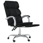 ZNTS Reclining Office Chair Black Faux Leather 349799