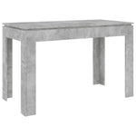 ZNTS Dining Table Concrete Grey 120x60x76 cm Engineered Wood 800760