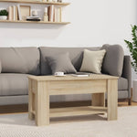 ZNTS Coffee Table Sonoma Oak 101x49x52 cm Engineered Wood 809704