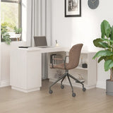 ZNTS Desk White 110x50x75 cm Solid Wood Pine 814505