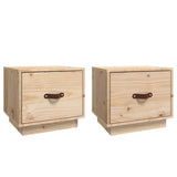 ZNTS Bedside Cabinets 2 pcs 40x34x35 cm Solid Wood Pine 818286