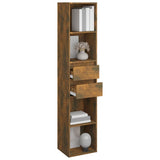 ZNTS Book Cabinet Smoked Oak 36x30x171 cm Engineered Wood 815534