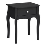 Baroque Nightstand + 3drw Wide Chest + 3dr 2 Drw Robe Black 1013760600049