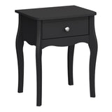 Baroque Nightstand + 3drw Wide Chest + 2dr 1Drw Robe Black 1013760500049