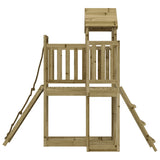 ZNTS Playhouse with Climbing Wall Impregnated Wood Pine 3155833