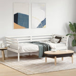 ZNTS Day Bed without Mattress White 90x190 cm Single Solid Wood Pine 842879