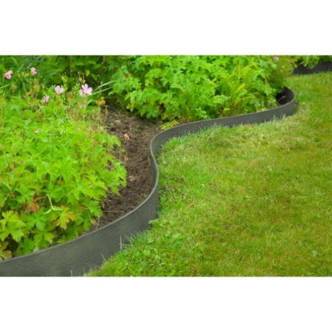 ZNTS Nature Garden Border Edging Textured 0.12x12 m 5 mm Grey 447499